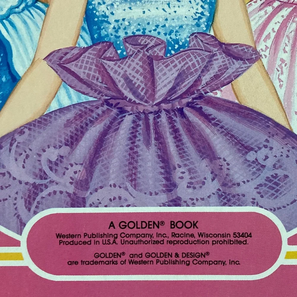 Vintage Barbie Jewel Secrets Paper Doll Book 1987 Golden Books